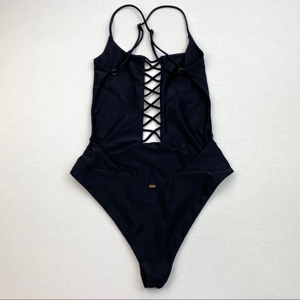 Ripcurl Criss-cross front Black One Piece Swimsuit - Picture 4 of 8